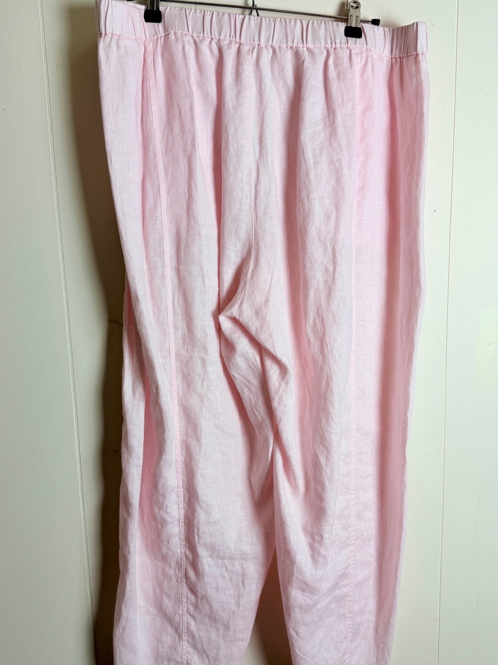 Eileen Fisher 100% Linen Soft Pink Lantern Pants - Picture 7 of 8